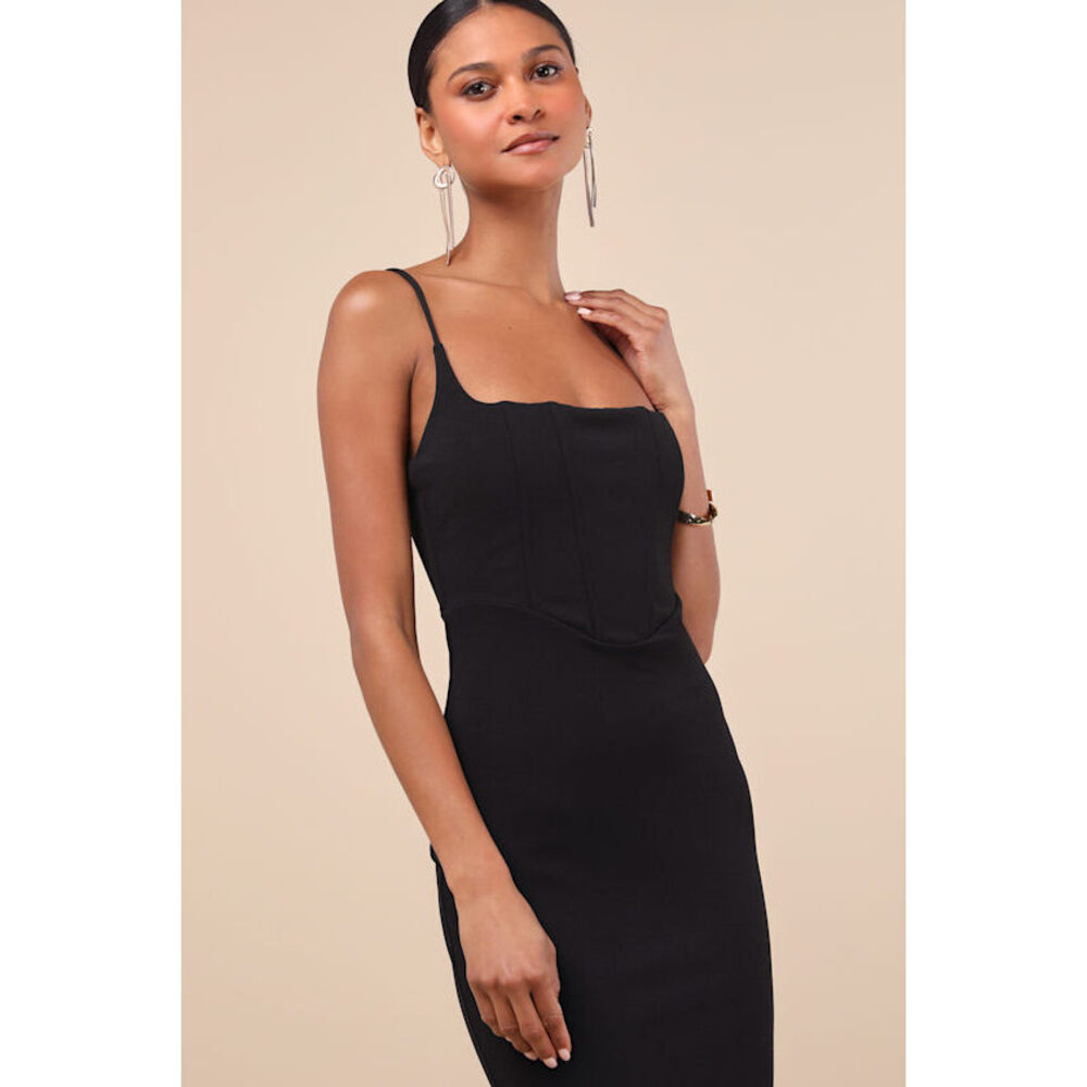 Lulus Imre Black Sleeveless Mermaid Maxi Dress - Size M